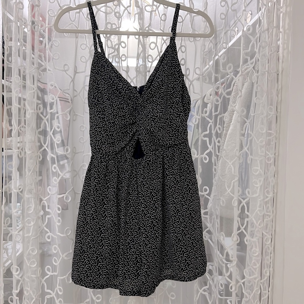 Black & White Polkadot Romper